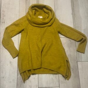 Cowl Neck Women’s Sweater - Mustard